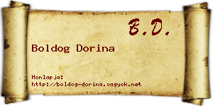 Boldog Dorina névjegykártya